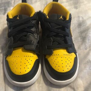 Kids Black and Yellow Sneakers